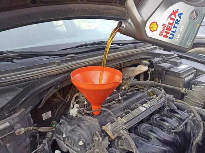 Washing machine tire repair, oil change