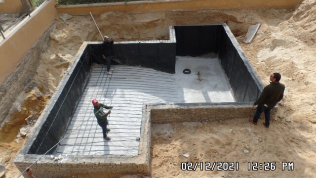 swimming-pools-company-cairo-pool-waterproofing-floor-rebar