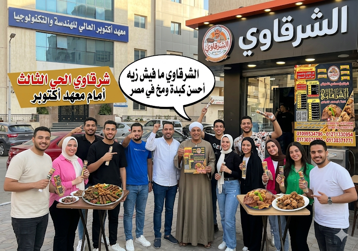 مطعم كبدة ومخ الشرقاوي اكتوبر الحي التالت مدينة 6 اكتوبر