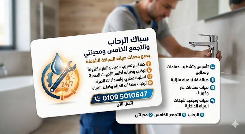 سباك الرحاب والتجمع الخامس ومدينتي